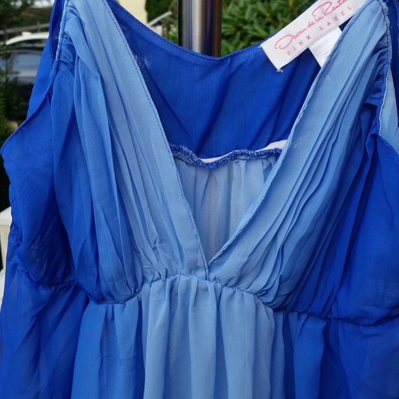 SOLD Oscar de la Renta Blue Ombre  Slip Dress NWT - Picture 2 of 3